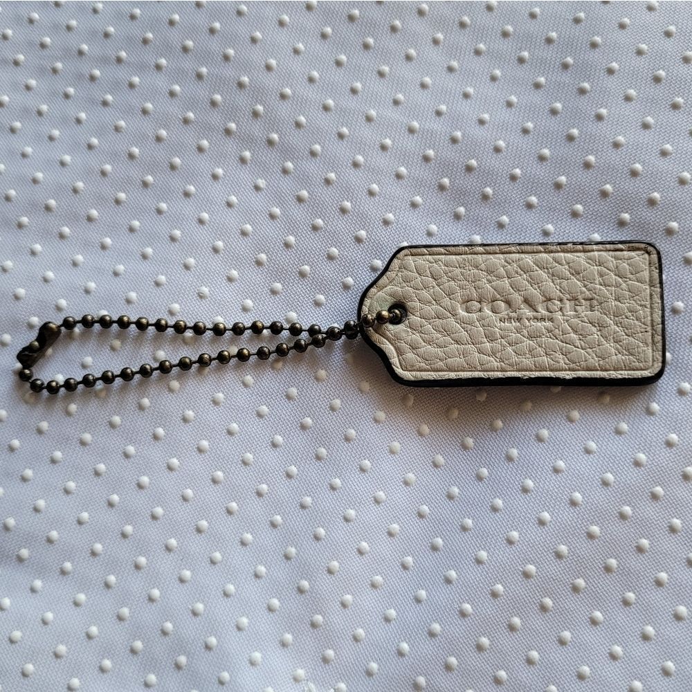 Coach White Charm & Handbag Fab